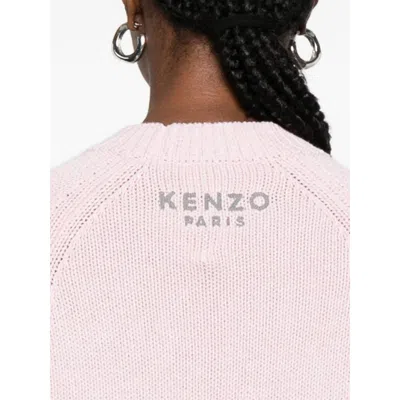 Kenzo Pink Cotton Blend Sweater In Pink