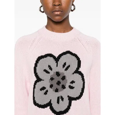 Kenzo Pink Cotton Blend Sweater In Pink