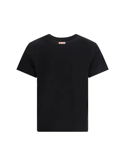 Kenzo Futura Graphic Print Boke Flower T-shirt In Black