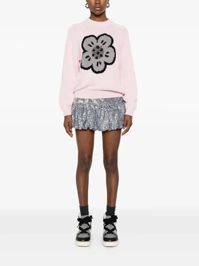 Kenzo Pink Cotton Blend Sweater In Pink