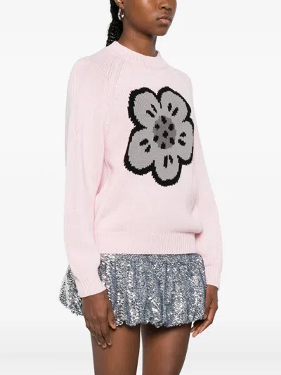 Kenzo Pink Cotton Blend Sweater In Pink