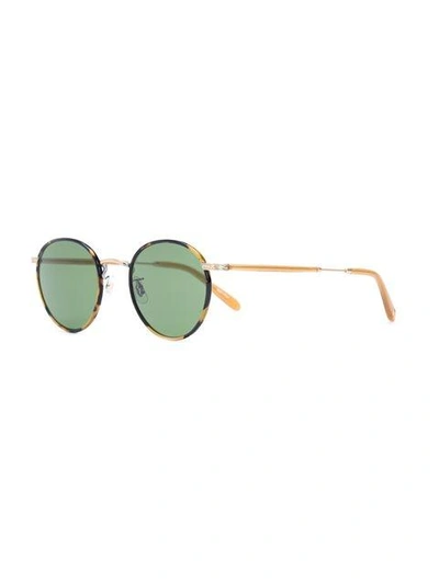 Shop Garrett Leight Wilson Sunglasses In Green