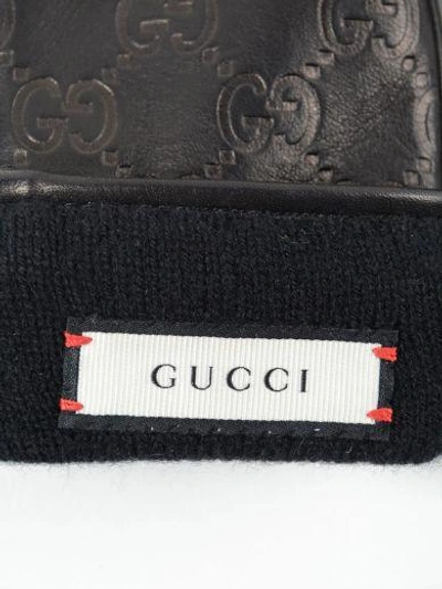 Shop Gucci Glove Gg In Black