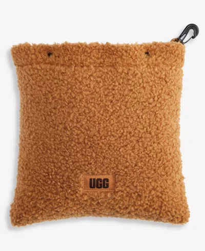 Ugg Fluff Packable Puffed Scarf In Brown