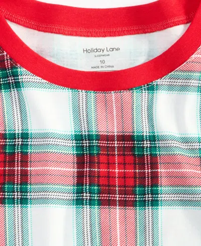 Holiday Lane Family Pajamas Kids 5-14 Merry Plaid Snug-fit Pajama Set, Macy's Exclusive In Multi
