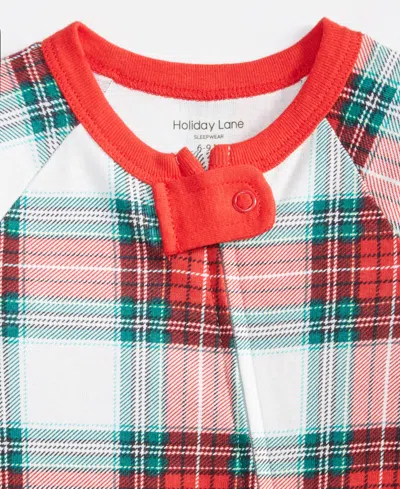 Holiday Lane Baby Merry Plaid Cotton Coverall, Macy's Exclusive In Multi