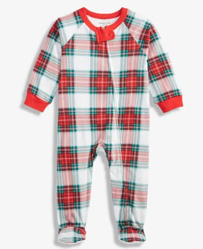 Holiday Lane Baby Merry Plaid Cotton Coverall, Macy's Exclusive In Multi