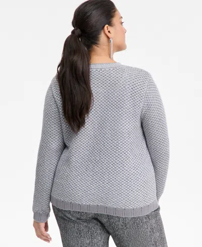 Inc International Concepts Plus Size Metallic Shine Cotton Cardigan, Macy's Exclusive In Animal Print