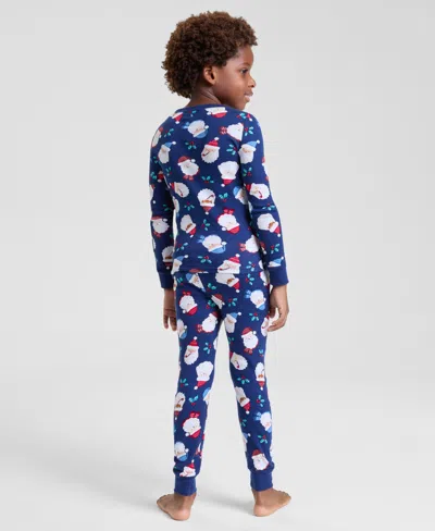 Holiday Lane Kids 5-14 Santas Snug-fit Pajama Set, Macy's Exclusive In Multi