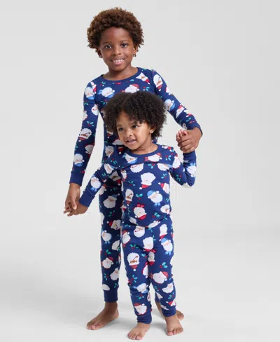 Holiday Lane Kids 5-14 Santas Snug-fit Pajama Set, Macy's Exclusive In Multi