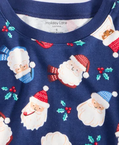 Holiday Lane Kids 5-14 Santas Snug-fit Pajama Set, Macy's Exclusive In Multi