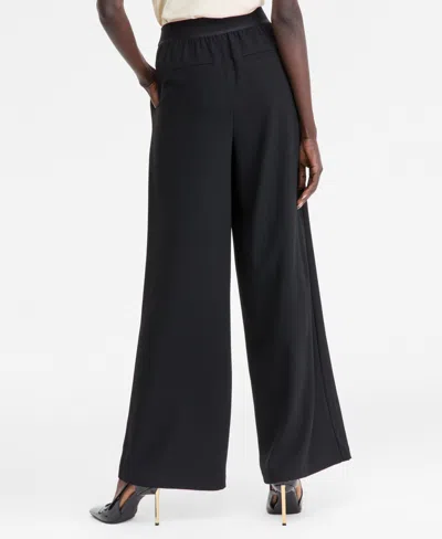 Inc International Concepts Women's High-rise Wide-leg Pants, Macy's Exclusive In Black