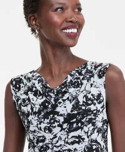 Inc International Concepts Women's Printed Sleeveless Tank Top, Macy's Exclusive In Black