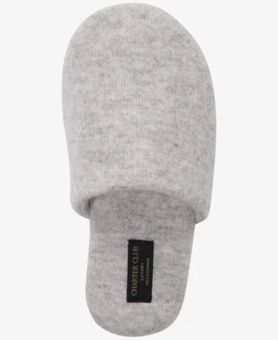 Charter Club Women's Cashmere Solid Slippers, Macy's Exclusive In Gray