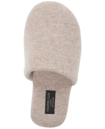 Charter Club Women's Cashmere Solid Slippers, Macy's Exclusive In Brown
