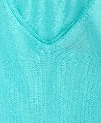 Inc International Concepts Women's Cap-sleeve Sweater, Macy's Exclusive In Blue