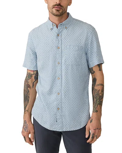 Faherty Short Sleeve Breeze Shirt In Blue