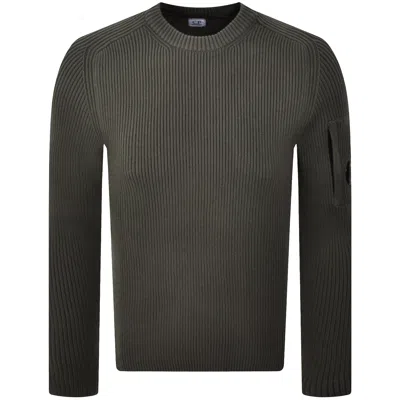 C.p. Company Crew Neck Long Sleeve Knitwear Re-wool In Gray