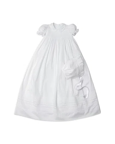Kissy Kissy Unisex Silene Short Sleeved Gown & Bonnet Set - Baby In White