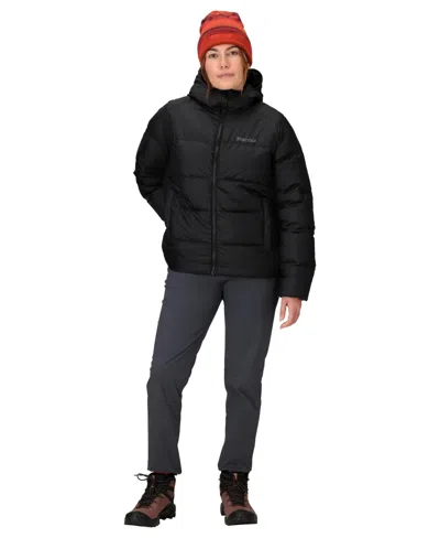 Marmot Women's Guides Big-baffled Puffer Hooded Jacket In Black