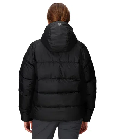 Marmot Women's Guides Big-baffled Puffer Hooded Jacket In Black