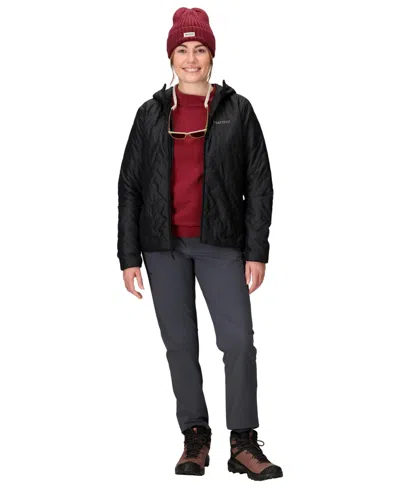 Marmot Women's Quilt Long Sleeve Fixed Hoodie In Black