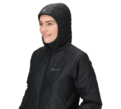 Marmot Women's Quilt Long Sleeve Fixed Hoodie In Black