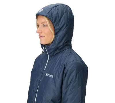 Marmot Women's Quilt Long Sleeve Fixed Hoodie In Blue