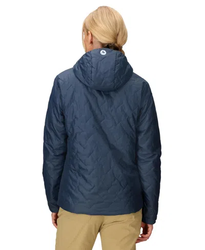 Marmot Women's Quilt Long Sleeve Fixed Hoodie In Blue