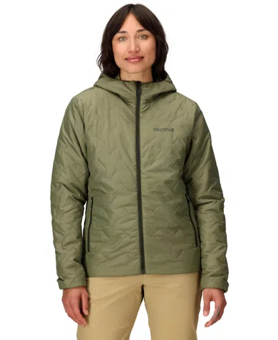 Marmot Women's Quilt Long Sleeve Fixed Hoodie In Green