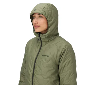 Marmot Women's Quilt Long Sleeve Fixed Hoodie In Green