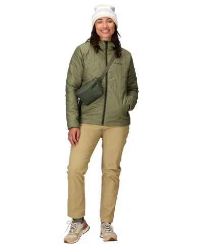 Marmot Women's Quilt Long Sleeve Fixed Hoodie In Green