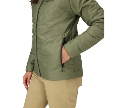 Marmot Women's Quilt Long Sleeve Fixed Hoodie In Green