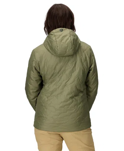 Marmot Women's Quilt Long Sleeve Fixed Hoodie In Green