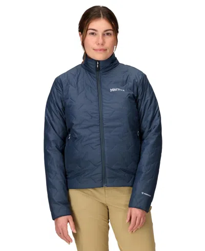 Marmot Women's Monoquilt Elastic-bound Cuff Jacket In Blue