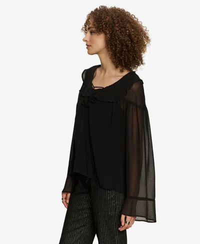 Sanctuary Women's Secret Lover Long-sleeve Top In Black