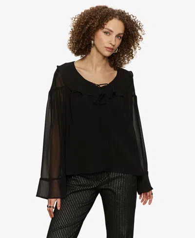 Sanctuary Women's Secret Lover Long-sleeve Top In Black