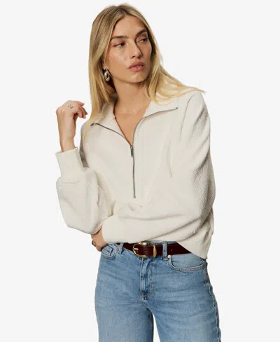 Sanctuary Women's Textured Zip-up Popover Top In Neutral
