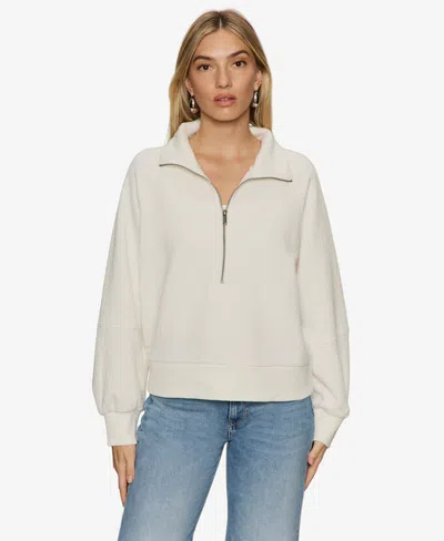 Sanctuary Women's Textured Zip-up Popover Top In Neutral