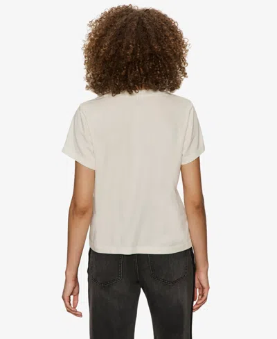 Sanctuary Floral Crystal Embellished Organic Cotton T-shirt In Neutral