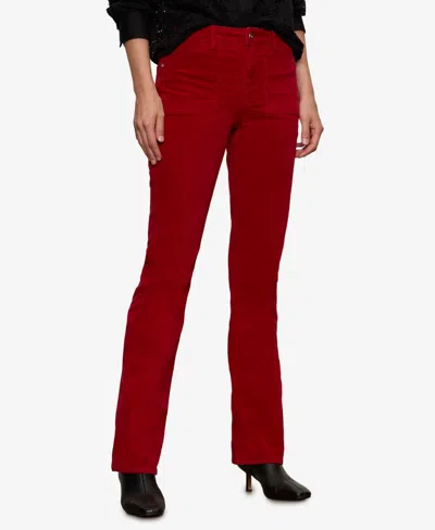Sanctuary Women's Velveteen Brook Bootcut Stretch Pants In Red