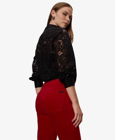 Sanctuary Women's Velveteen Brook Bootcut Stretch Pants In Red