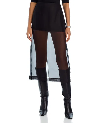 Frame The Silk Organza Skirt In Black