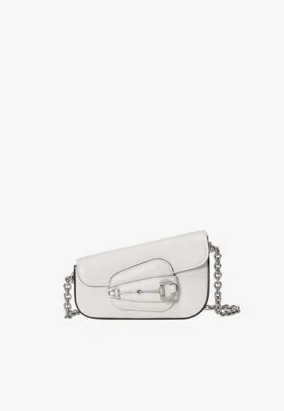 Gucci Mini Horsebit 1955 Shoulder Bag In White