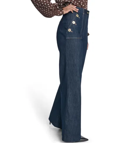 Tommy Hilfiger Women's High Rise Denim Sailor Pants In Blue