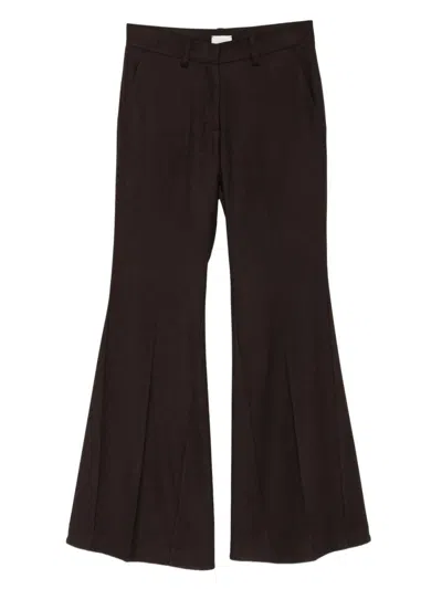 Alysi Flared Trousers In Brown