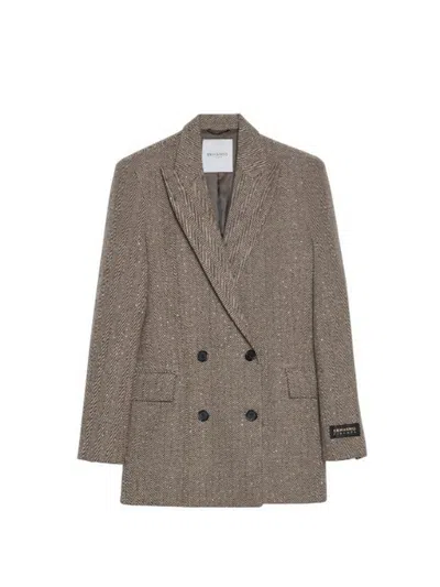 Ermanno Scervino Women's Jackets  - Tan Jacket In Brown