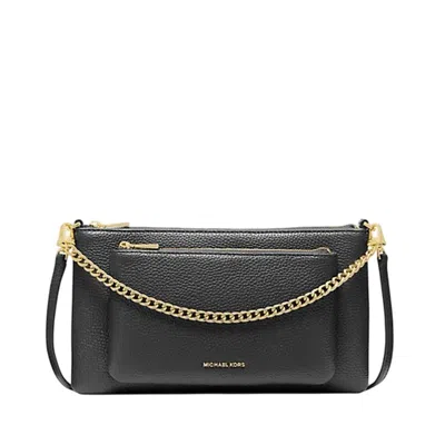 Michael Kors Textured Crossbody Bag Chain Strap In Black