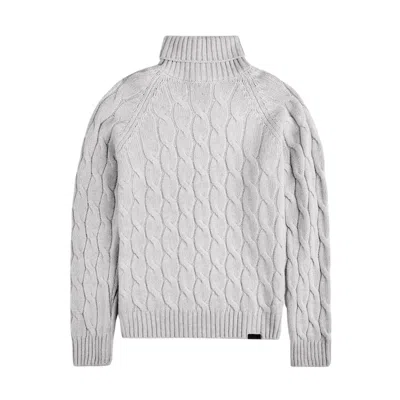 Fay Shirts Man  - Mesh Turtleneck F.5 - Grey In Gray