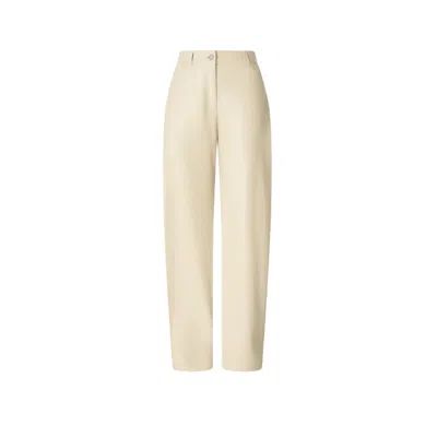 Pinko Women's Trousers  - Leather Slippers - Beige In Neutral